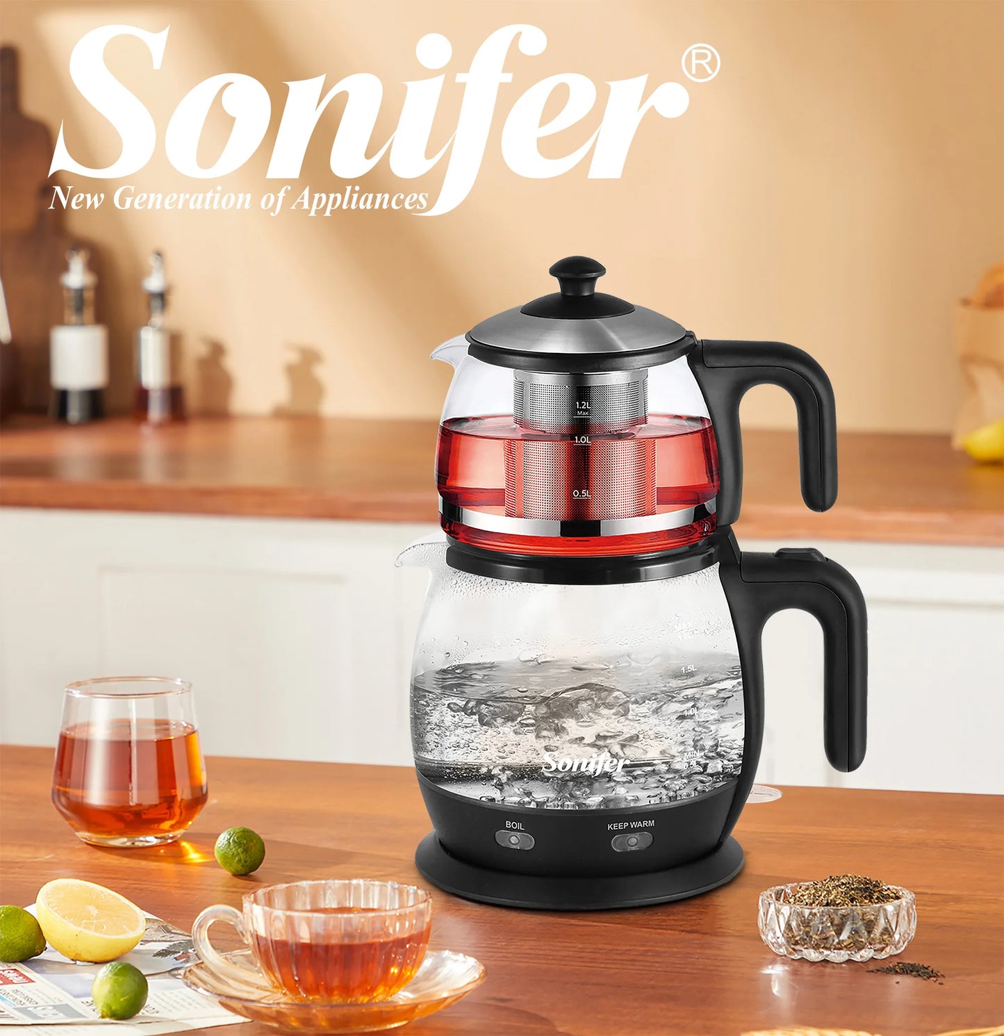 Sonifer 3L Electric Kettle Stainless steel Kitchen Appliances Smart Kettle Whistle Kettle Samovar Tea Thermo Pot Gift SF2089