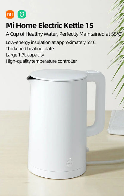 2020 NEW XIAOMI MIJIA Electric Water Kettle 1S 1.7L Smart Constant Temperature fast boiling Stainless Steel Home Electric Kettle