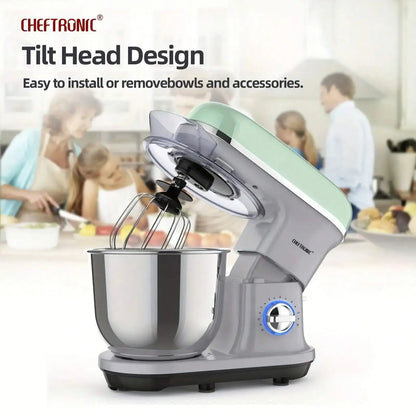 1pc CHEFTRONIC Stand Mixer, 5.2L Tilt-Head Electric Household food processors - 1500W 6+P Speed, home appliance, EC Plug