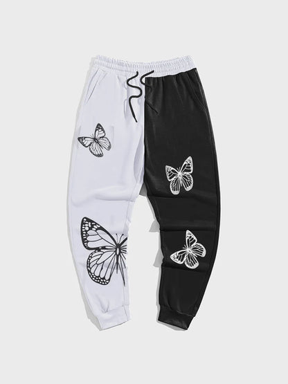 Black White Graffiti Man Pants Fashion Gym Sweatpants Korean Popular Clothe Hip Hop 3D Print Y2k Men's Clothing Winter Trousers