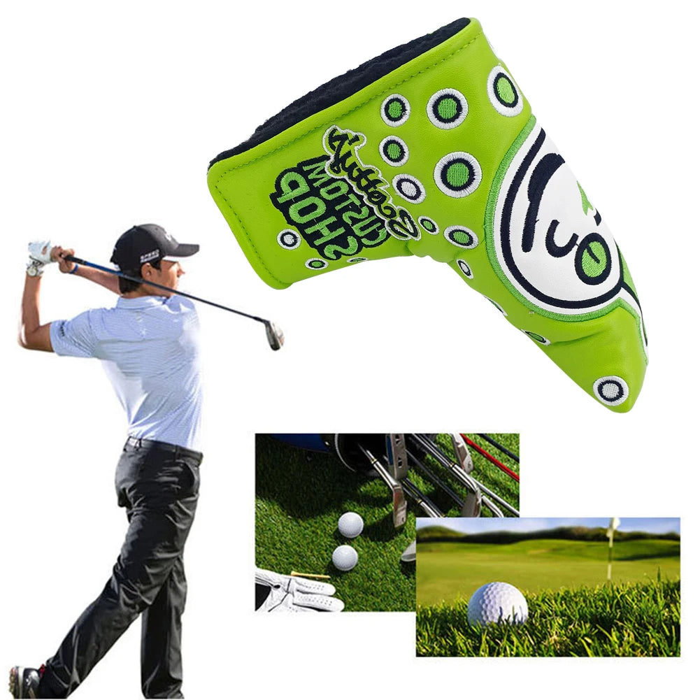 PU Golf Putter Headcover Sticker Buckle Golf Club Protective Cover Durable Universal Anti-Collision Pressure Outdoor Accessories