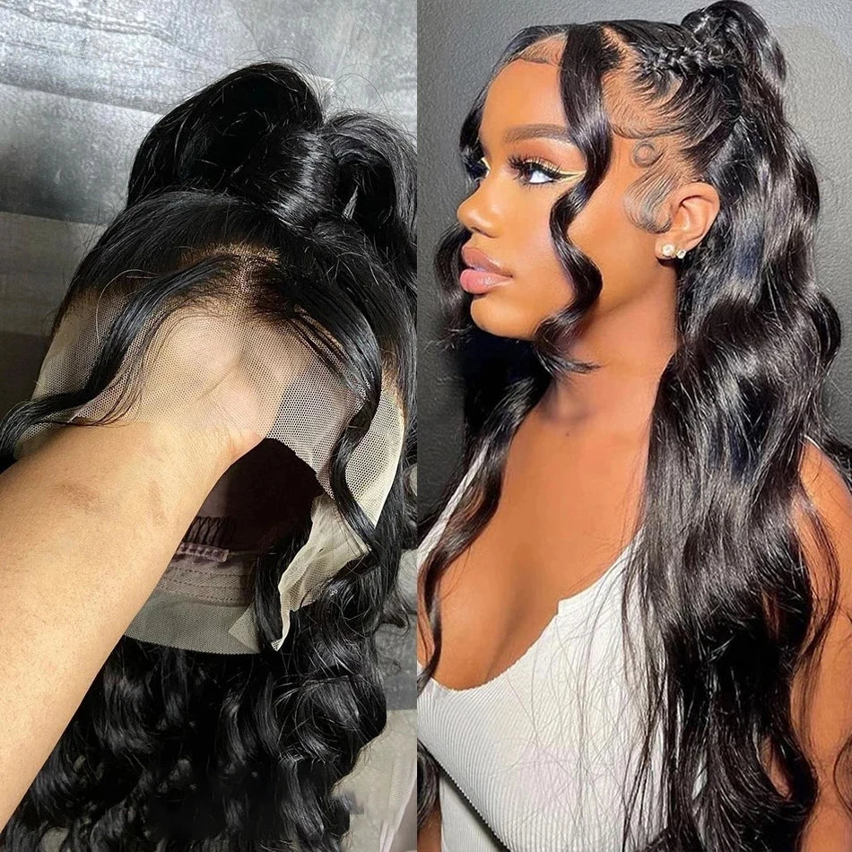 13X6 Body Wave Transparent Lace Front Wigs 13x4  HD Lace Frontal Wig 4x4 Lace Closure Wigs Human Hair Wigs For Women 180%