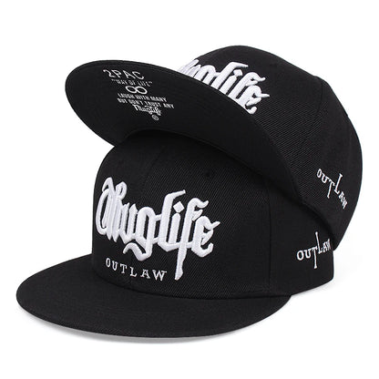 1 Pcs Fashion Fastball CAP Thuglife Embroidery Hiphop Baseball Cap Snapback Hat Adult Outdoor Casual Sun Casual Bone Adjustable