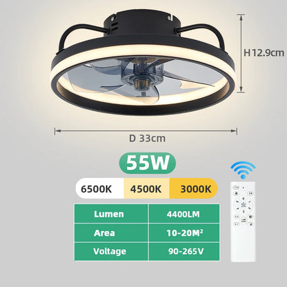 Ceiling Fans With Remote Control and Light LED Lamp Fan Smart Silent Ceiling Fans For Bedroom Living Room Decor Ceiling Lamp