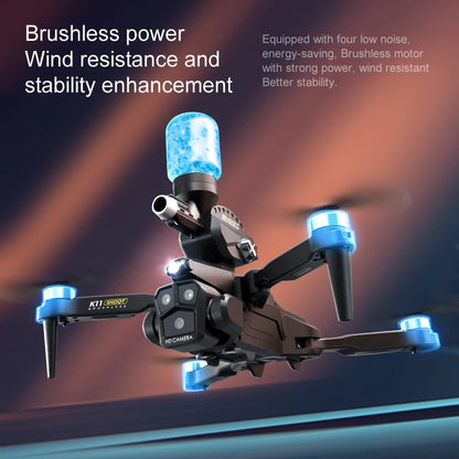 New K11MAX Water Bomb Drone Brushless Motor High Definition Three Camera Drone Optical Flow Positioning Hovering Quadcopter