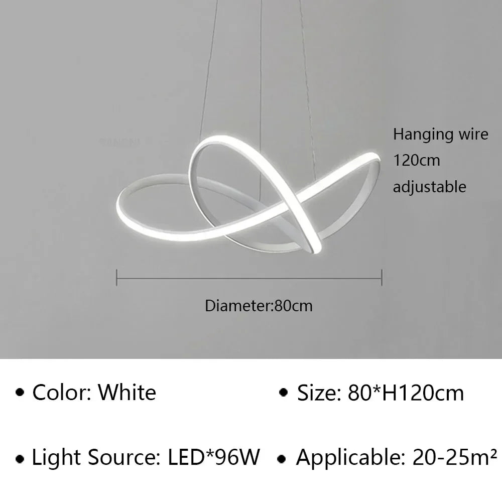 Modern LED Pendant Light Minimalist Chandelier for Dinning Room Kitchen Bar Restaurant Home Decor Led Lighting Remote Control