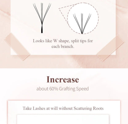 NAGARAKU 3D WW Automatic Flowering Double Tips 3DW Shape Premade Fans  Eyelash Extensions Individual Lashes Full Dense