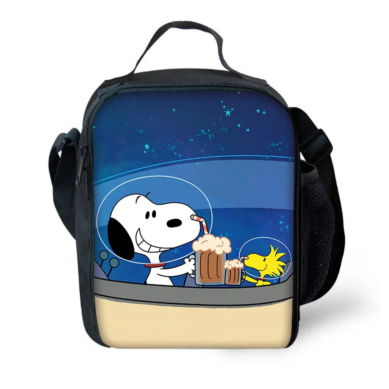 Cartoon Cute S-SnoopyS 3 pcs set Child School Backpack with Lunch Bags ,Pencil Bags ,School Bags for Boys Girls Best Gift