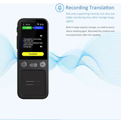 Portable T16 Instant Intelligent Voice Translation Recording 138 Language Real Time Smart Offline Translation Machine