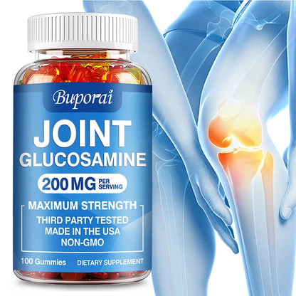 Glucosamine Chondroitin Gummies - Joint, Bone, Cartilage Health Support, Antioxidant, Immune Enhancement