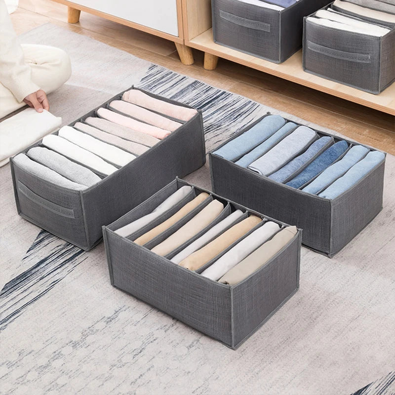 7 /9 Compartment Clothing Organizer Jeans T Shirt Pants Organizer Shirt Jeans Pants Organizer Household Storage Boxes Organizer