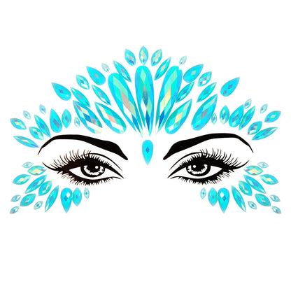 Sexy Face Tattoo Stickers Glitter Fake Tattoos Rhinestones for Woman Temporary Tattoos Party DIY Kids Holiday Face Jewels Tattoo