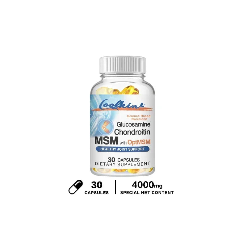 Glucosamine Chondroitin MSM and OptiMSM - Promotes Skin, Nail and Joint Health