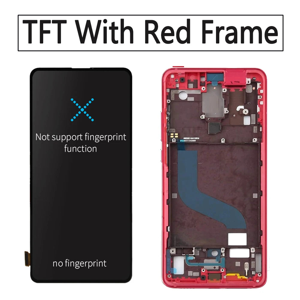 6.39" AMOLED For Xiaomi MI 9T Pro/MI 9T LCD Display Touch Screen Digitizer Assembly With Frame for Xiaomi Redmi K20 Pro /K20 LCD