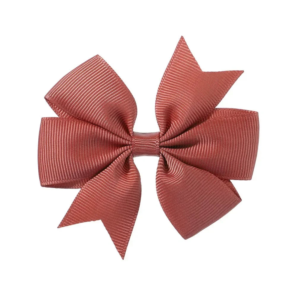 10pcs/lot Baby Girls Hair Bows Hairpins 3.2" Grosgrain Ribbon Pinwheel Toddler Clips Children Kids Accessories Gifts Photo Props