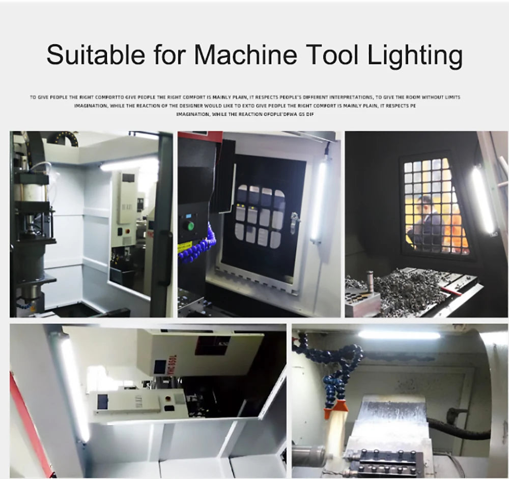 High Brightness LED Machine Tool Working Light Waterproof Oil-proof Explosion-Proof Lamp CNC Lathe Lighting Workshop Light