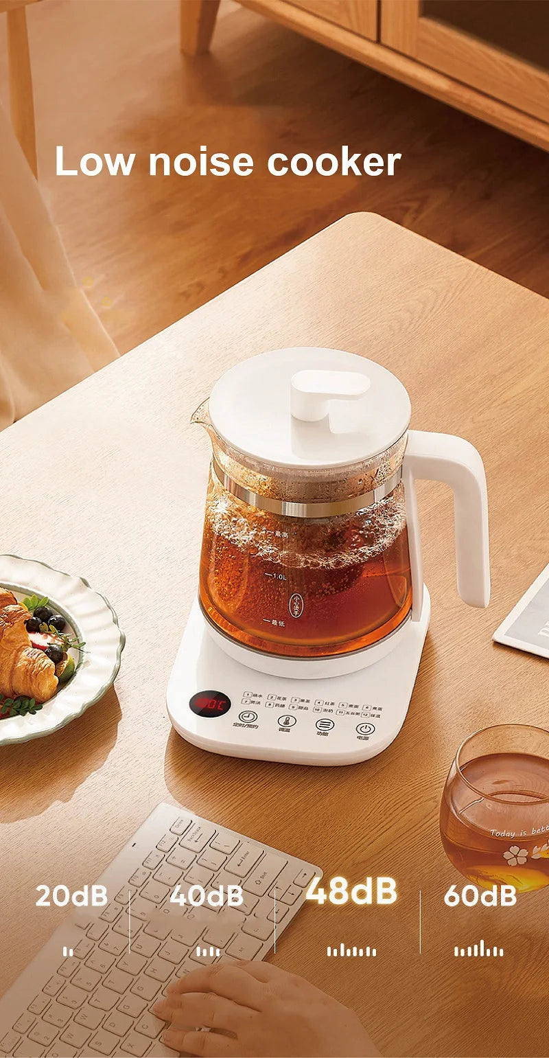 1.8L Health Pot Household Thickened Glass Multi-function Tea Maker Flower Tea Black Tea Appointment Insulation Mini Kettle 220V