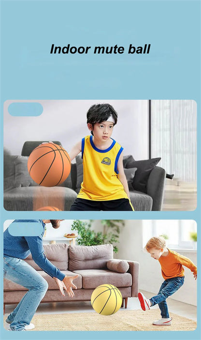 Indoor Silent Basketball Soft And High Elastic PU Foam Mute Ball No Noise Sports Ball Density Ball Children Sports Toy Games