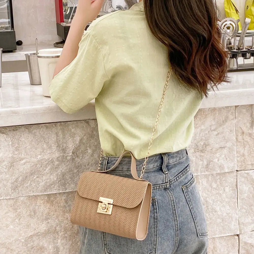 Fashion Women Handbag Solid Color Casual Mini Bag Female Chain Shoulder Pouch Ladies Leather Bag