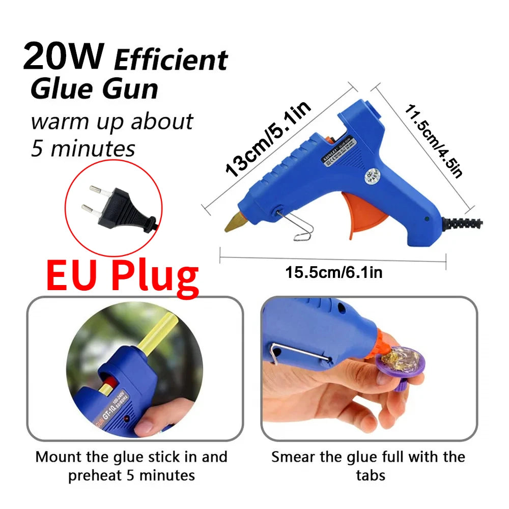 Auto Paintless Dent Repair Tools EU Plug Glue Gun Car Dent Repair Kit Dent Removal Kit Dent Remover Dent Puller for Cars Vehicle