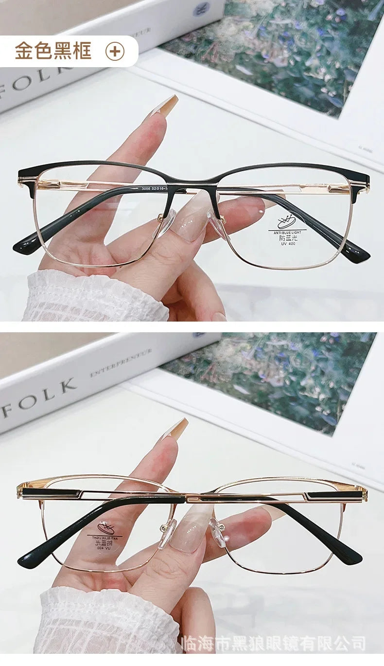 New Ultra Light Anti Blue Light Glasses for Women Fashion Square Eyeglass Frame for Men Myopia Glasses Clear Glasses Eyewear