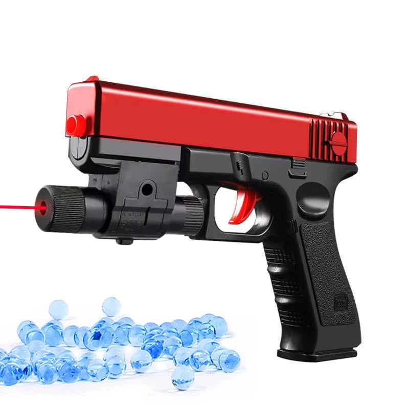 Manual G17 Gel Blaster Toy Gun With Laser Soft Bullet Airsoft Pistol Outdoor Sports CS Game Weapon for Children Gift