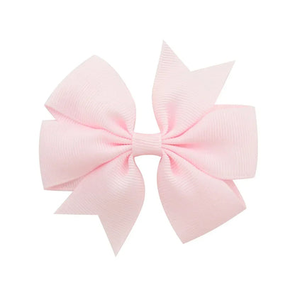 10pcs/lot Baby Girls Hair Bows Hairpins 3.2" Grosgrain Ribbon Pinwheel Toddler Clips Children Kids Accessories Gifts Photo Props