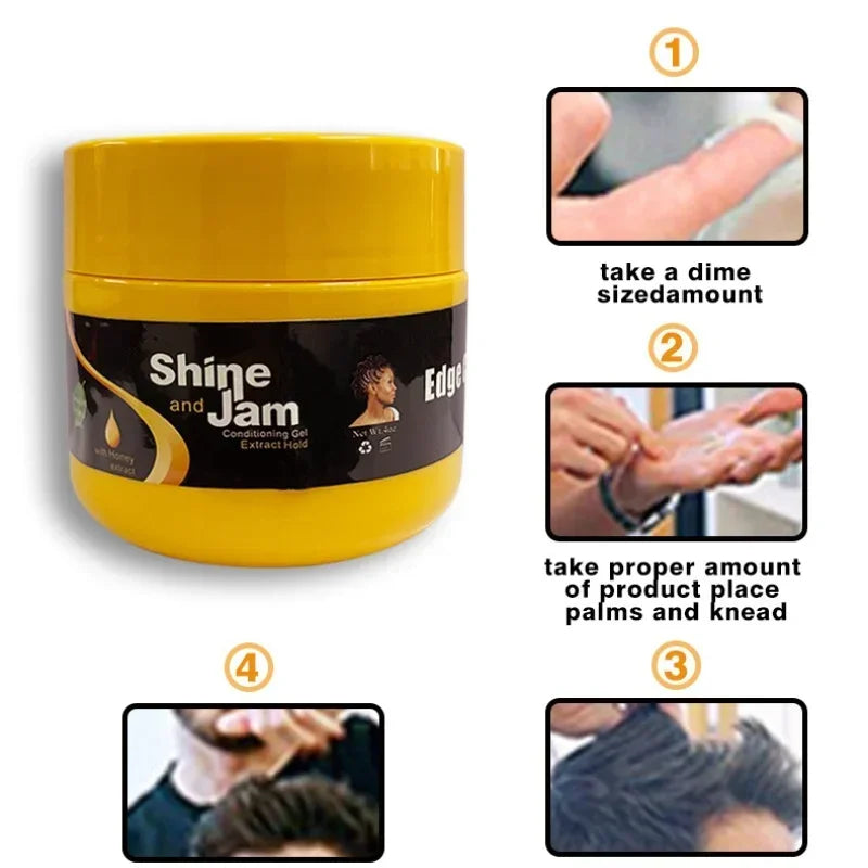 Hair Control Pomade Styling Braiding Cream for Lock and Twist Cornrow Tames Frizz Shine and Jam Edge Control Wax Braid Gel