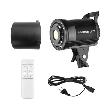 Andoer LM135Bi LED Fill Light 135W Studio Video Light 3000K-5600K Bowens Mount for Product Portrait Wedding Live Streaming