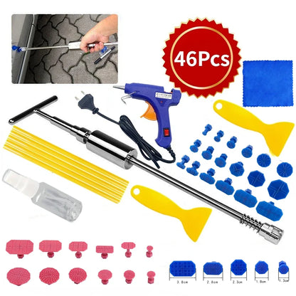 Auto Paintless Dent Repair Tools EU Plug Glue Gun Car Dent Repair Kit Dent Removal Kit Dent Remover Dent Puller for Cars Vehicle