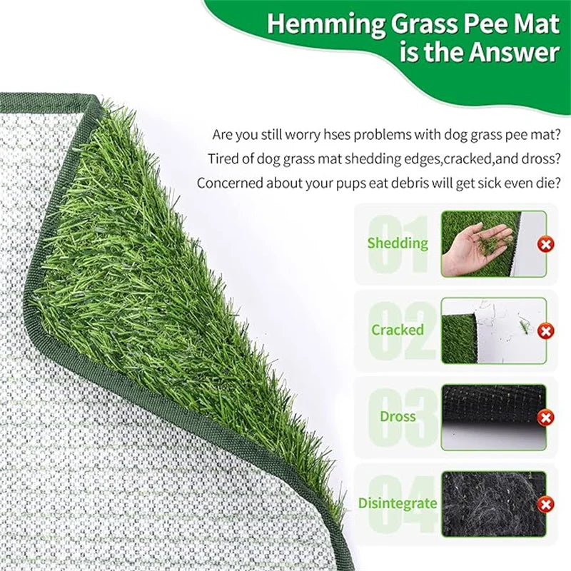 Artificial Grass Dog Potty Pad - Easy ToClean, Odor Resistant,Indoor/OutdoorPet Training Solution