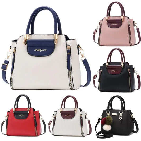 Women's Bags 2024 New Fashion Women's Bags Hit color Hand-held Bag Europeand the United States All-match Shoulder Messenger Bag