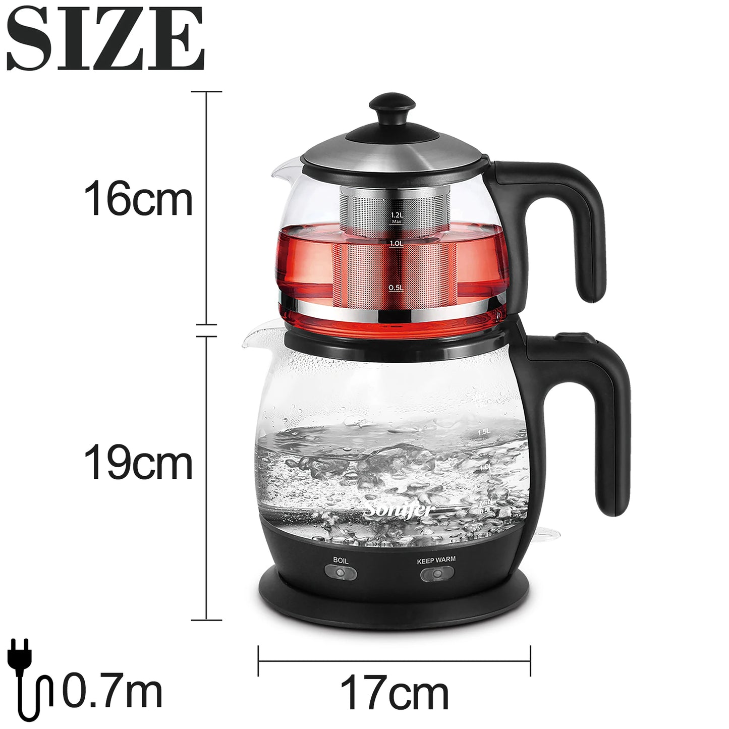 Sonifer 3L Electric Kettle Stainless steel Kitchen Appliances Smart Kettle Whistle Kettle Samovar Tea Thermo Pot Gift SF2089