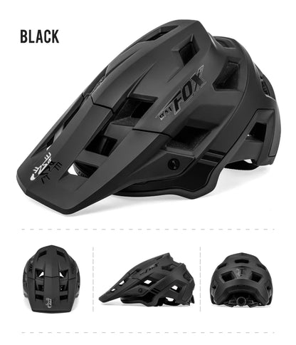 Batfox Ultralight Mountain Bike Helmet DH Downhill MTB Integrally-molded Bicycle Cycling Helmet Sun Visor Safety Cap Men Riding