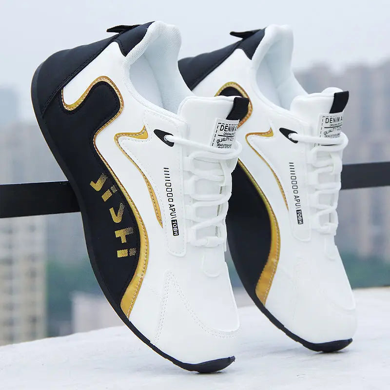 Men's shoes with waterproof and anti slip leather surface, high-end travel shoes, trendy and versatile, autumn men's sports and