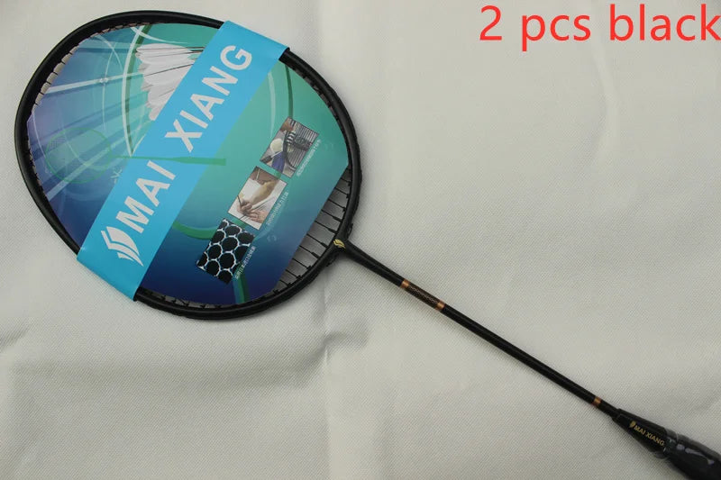 2pcs  MAI XIANG Composite Carbon badminton rackets novice training badminton racquet