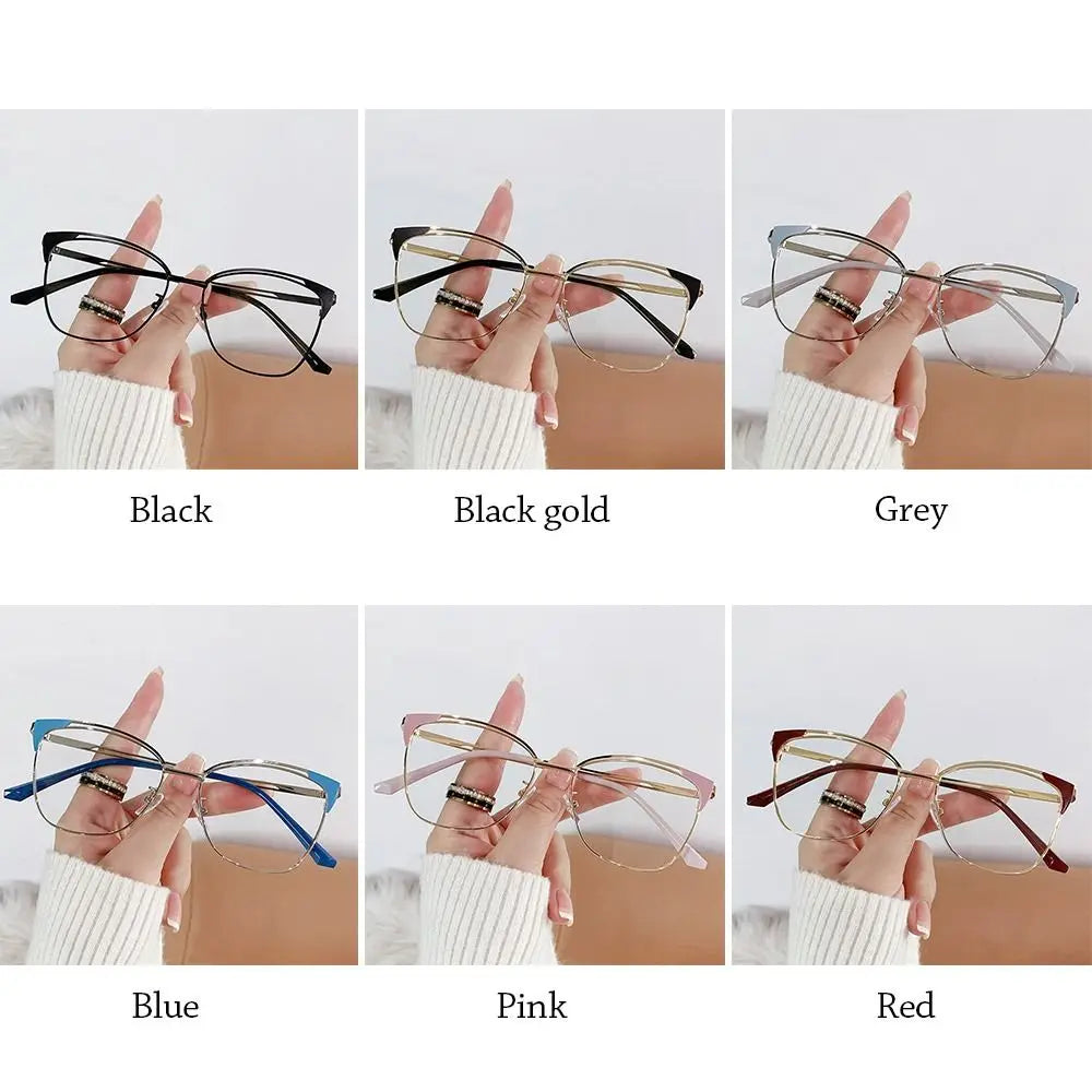 Retro Lady Glasses Frame Anti Blue Light Glasses Computer Goggles Eye Protection Women Eyewear Ultralight Optical Eyeglass