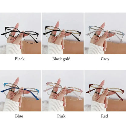 Retro Lady Glasses Frame Anti Blue Light Glasses Computer Goggles Eye Protection Women Eyewear Ultralight Optical Eyeglass