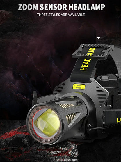 High Power XHP360 LED Headlamp 36-core Super Bright Headlight Strong Light Head Flashlight Telescopic Zoom Camping Fishing Lamp