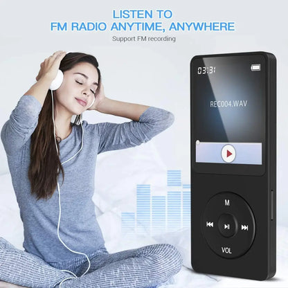 RUIZU X02 MP3 Music Player 16GB Portable Sport Walkman with 1.8 Inch Screen Support FM Radio E-Book Clock Recorder  MP4 Compact