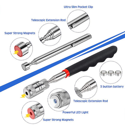 Mini Portable Telescopic Magnetic Magnet Pen Handy Tools Capacity For Picking Up Nut Bolt Extendable Pickup Rod Stick