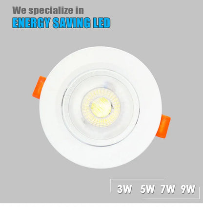 10pcs LED downlight 5W 7W 9W 12W Angle adjustable ceiling light spotlights 3W rotating AC220V 110V indoor lighting