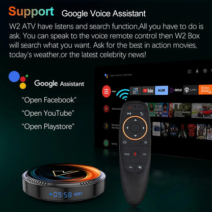 VONTAR W2 ATV androidtv 11.0 Smart TV Box Amlogic S905W2 Google Voice Input 8K Video 4K@60fps AV1 Dual Wifi BT4.0 Media Player