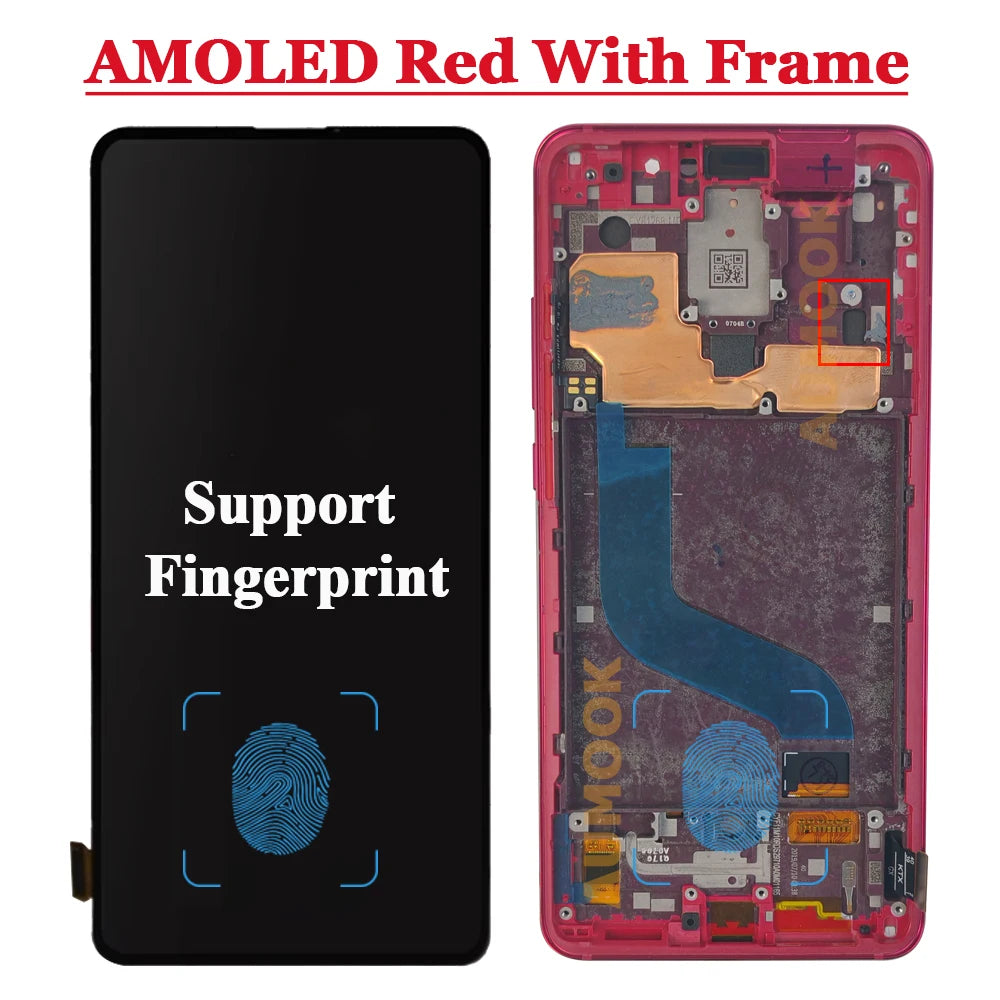 6.39" AMOLED For Xiaomi MI 9T Pro/MI 9T LCD Display Touch Screen Digitizer Assembly With Frame for Xiaomi Redmi K20 Pro /K20 LCD