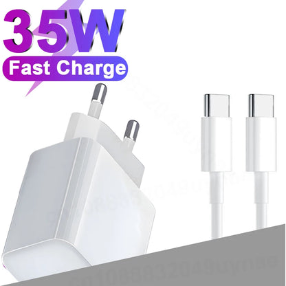 Original PD 35W Charger For iPhone 14 Pro Max 13 12 mini 11 Fast Charger X XS XR 7 Plus SE 2020 Fast Charging Cable Accessories