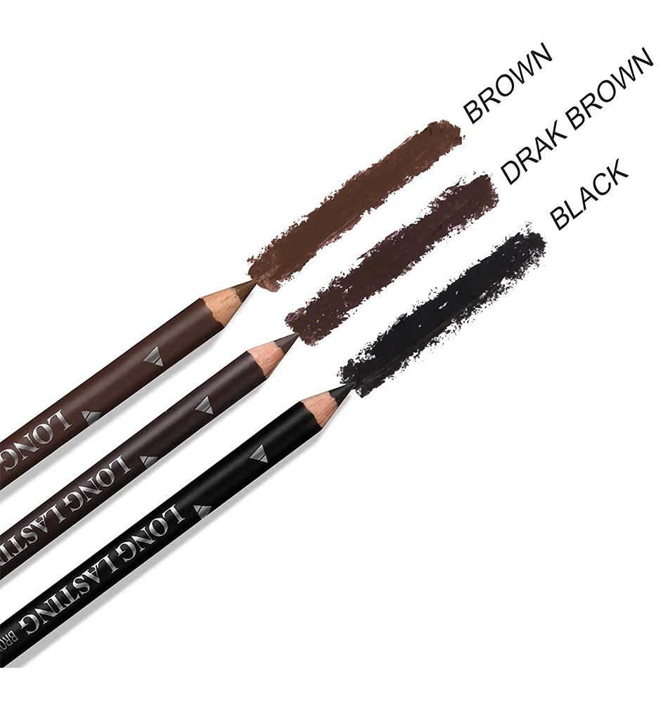 6/12Pcs Waterproof Eye Brow Pencil Professional Women Eye Makeup Pen Easy Color Beauty Cosmetic Beginner Practice Eyebrow Tools