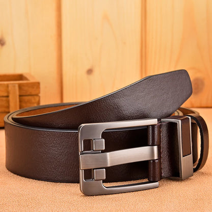 Luxury Belt Men's Belt New Large Plus Size 100-130cm Retro Needle Buckle Men's Belt High Quality