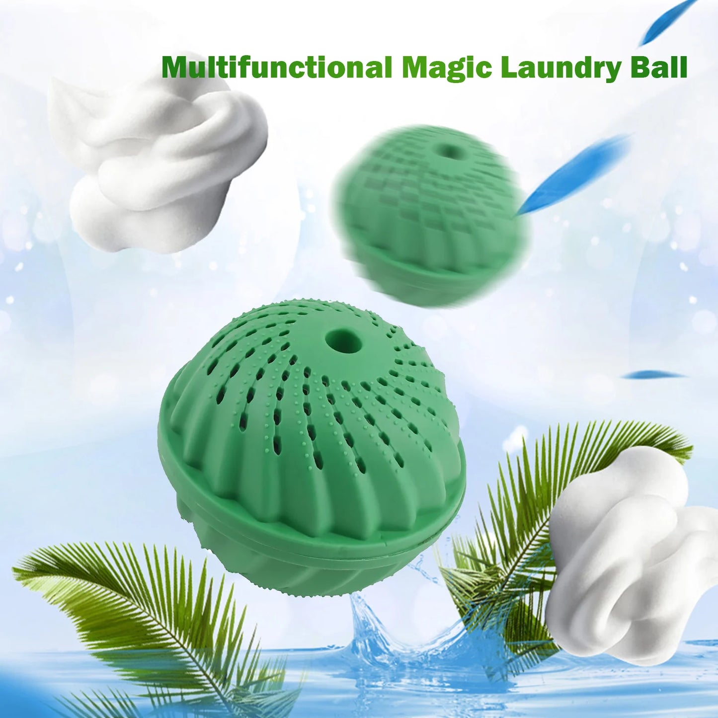 1-6PCS Eco-Friendly Wash Ball - Washing Machine Non-Chemical Detergent Laundry Ball  Household Eco Hi-Ball