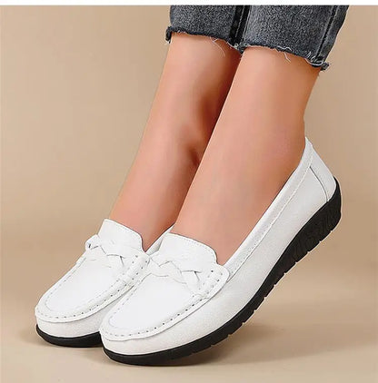 Women Flats Genuine Leather Fashion Tenis Flat Shoes Moccasins Women Shoes Slip On Women's Shoes Oxford Plus Size Zapatos Mujer