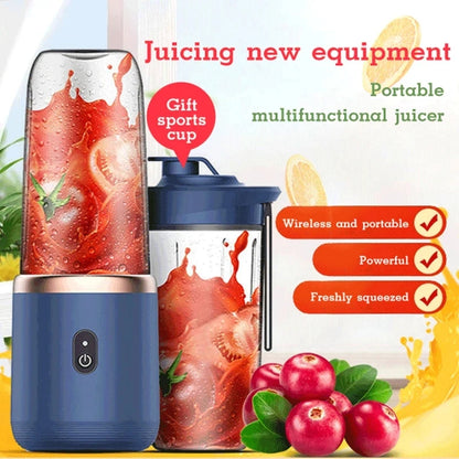 Portable Fruit Juice Blenders Summer Personal Electric Mini Bottle Home USB 6 Blades Juicer Cup Machine For Kitchen